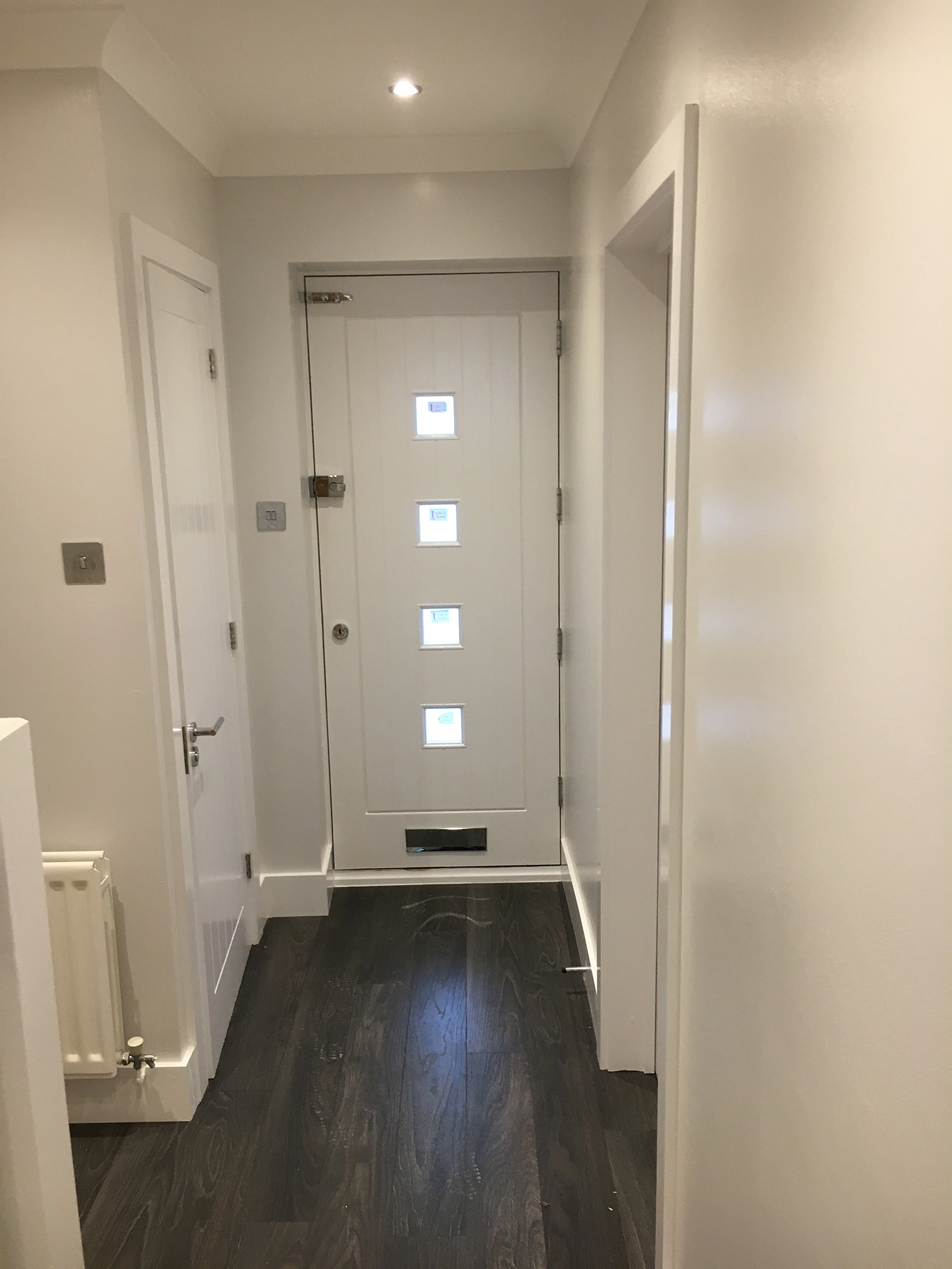 Completed external door from outside