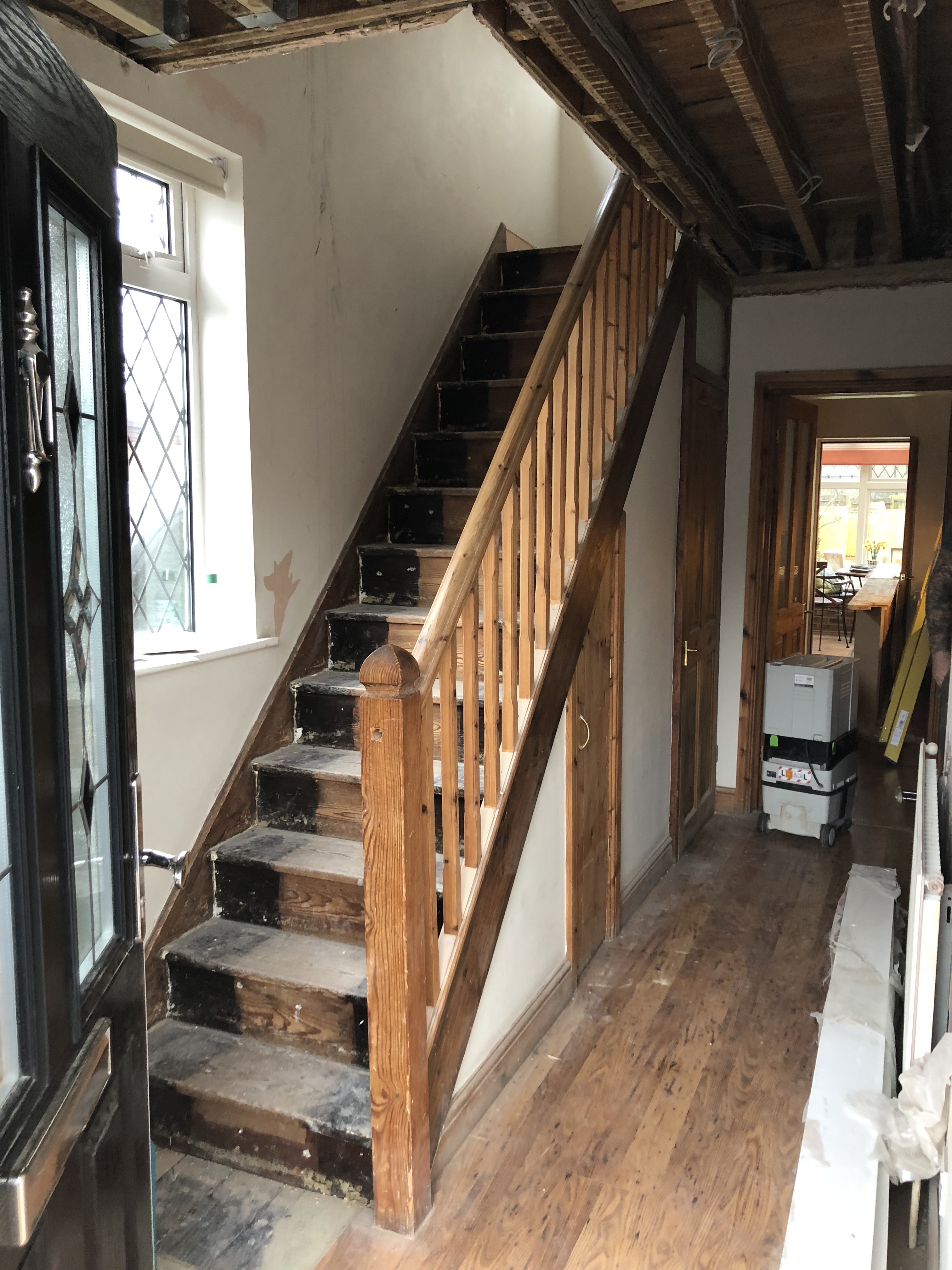 LED lighting integrated into stair treads