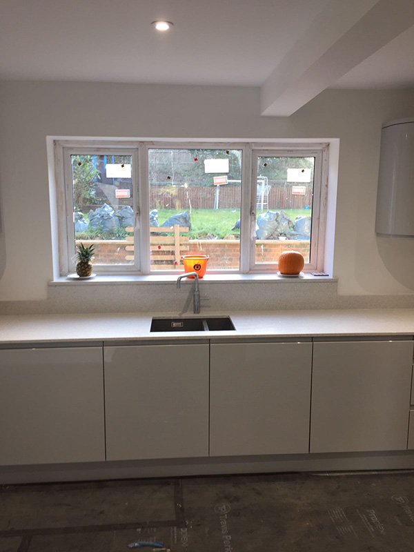 Base units being installed